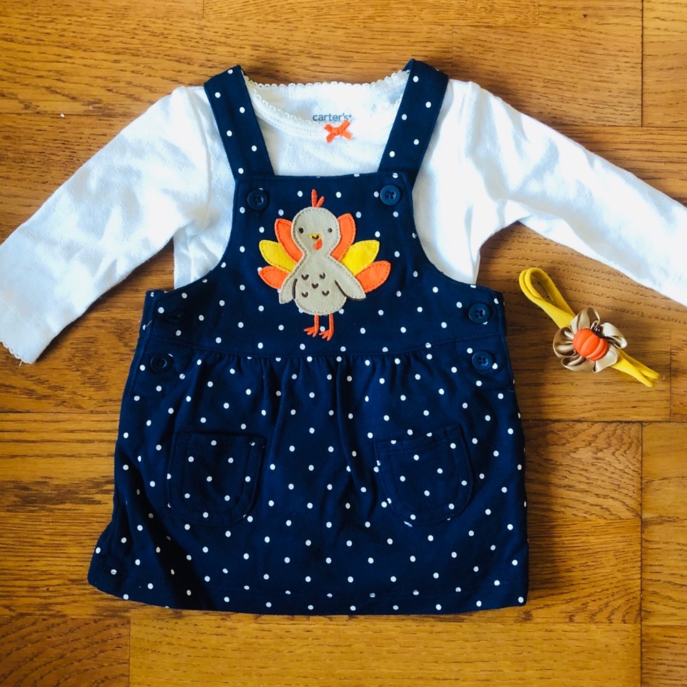 Carter’s Overall Style Adorable Turkey Dress